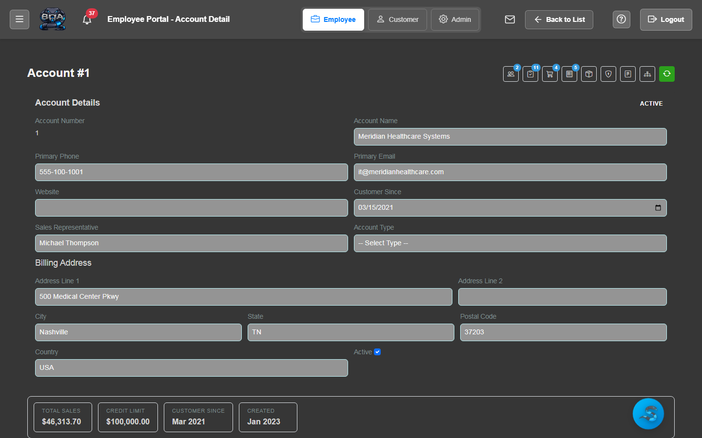 Account Journal & Notes
